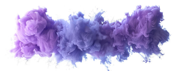 Obraz premium blue purple smoke isolated on white or transparent png