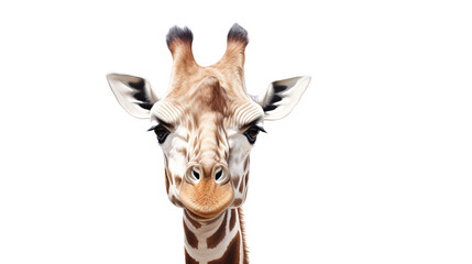 a giraffe with a white background