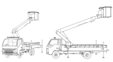 a car with a cradle lift