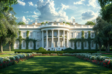 Obraz premium The White House, Independence Day