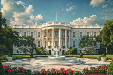 Naklejka premium The White House, Independence Day