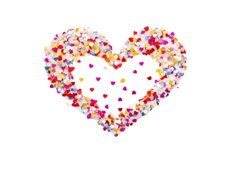 a heart shaped confetti