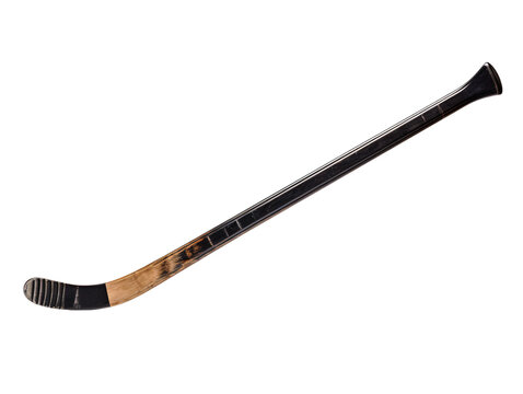 a hockey stick with a black handle