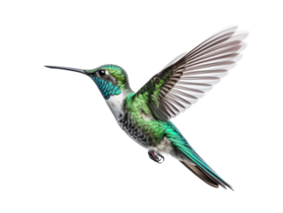 a hummingbird flying in the air