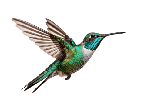 a hummingbird flying in the air