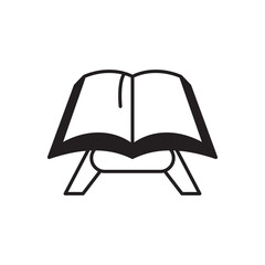 Quran icon design with white background stock illustration