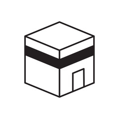 Kabba icon design with white background stock illustration