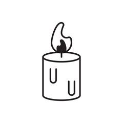 Candel icon design with white background stock illustration