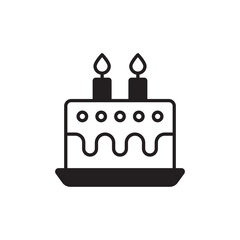 Cake icon design with white background stock illustration