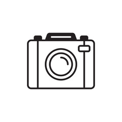 Camera icon design with white background stock illustration