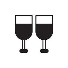 Wine icon design with white background stock illustration