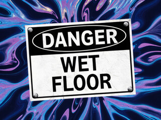 Naklejka premium wet floor sign