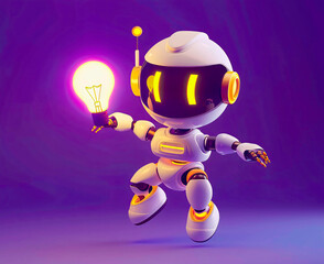 3d render of a robot with a heart