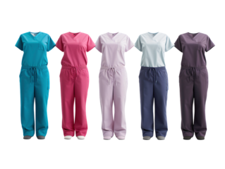 a group of colorful scrubs
