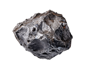 a rock with a white background