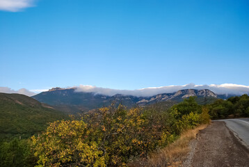 Beautiful Crimean mountains on a summer day.
