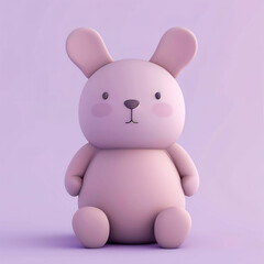 3d bunny toys pink soft rabbit