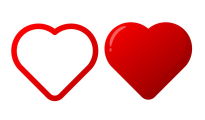 love and heart beautiful illustrator design