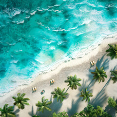beach with palm trees