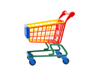 a close up of a toy shopping cart