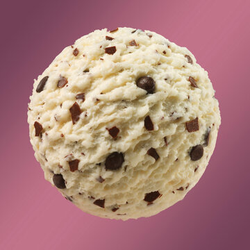 Kugeln Stracciatella, Eiscreme, Eiskugel, isoliert, Schokolade, Italien, 