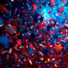 USA American red and blue  lights