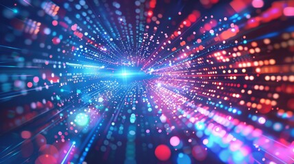 Naklejka premium Big data technology and data science illustration