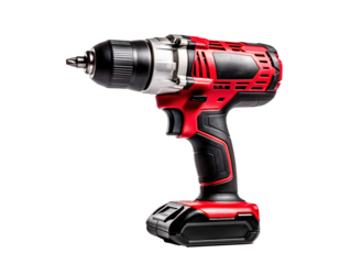 a red and black drill