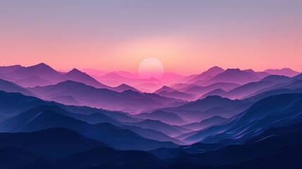 sunrise in the mountains