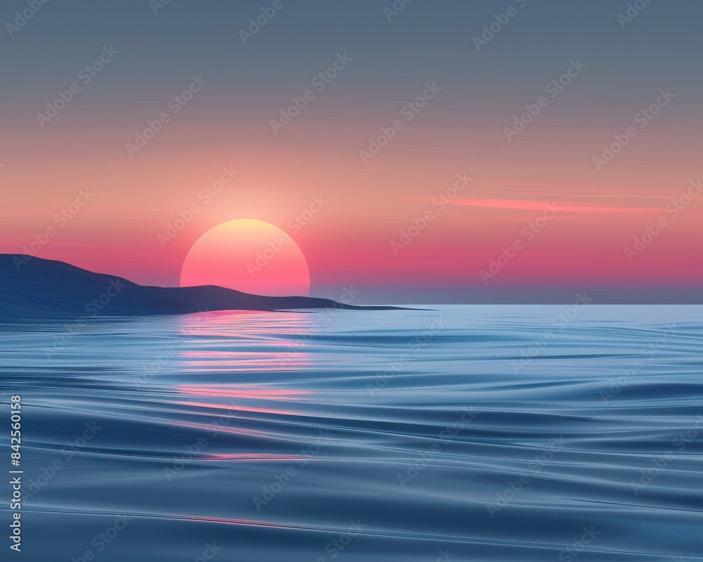 Wall mural sunset over the sea - Wall murals