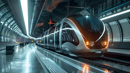 Autonomous Trains in a Futuristic Subway System
