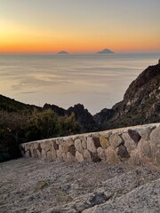 Eolian Islands, Sunset in Sicily