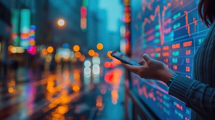 fintech app on smart phone