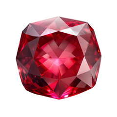 red ruby , on white background