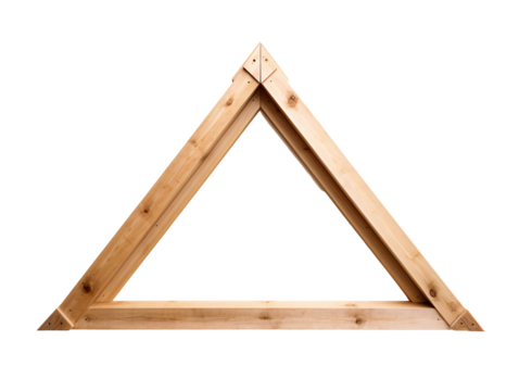 a triangle made of wood