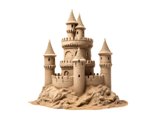 a sand castle on a hill
