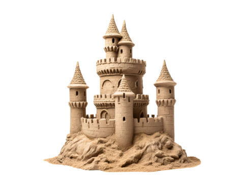 a sand castle on a hill