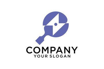 Volt Vision Battery inspection logo concept vector, Energy finder vector logo template