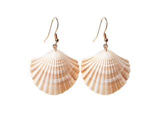 a pair of seashell earrings