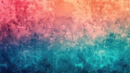 Fototapeta premium Abstract grainy gradient background with orange, teal, green, and pink hues for a vibrant summer poster design