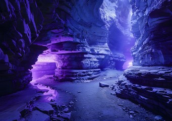 Mystical Glowing Purple Canyon