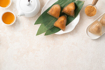 Zongzi, crystal ice rice dumpling for Dragon Boat Festival food.