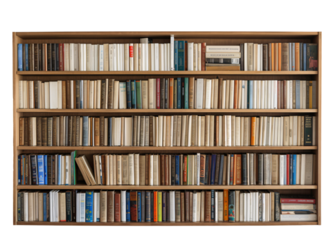 a shelf full of books