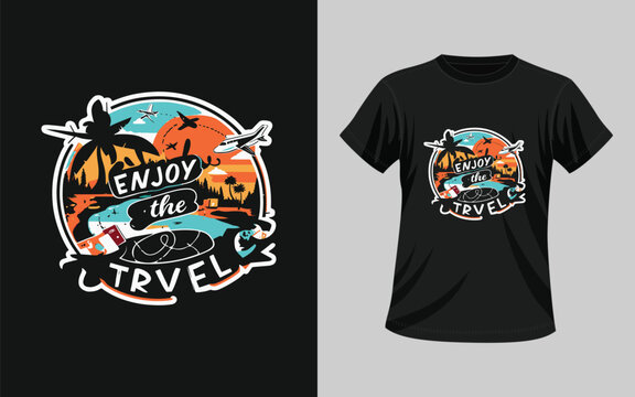 t shirt design concept, travel t shirt design.