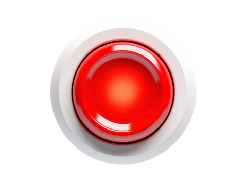 a red button in a white circle