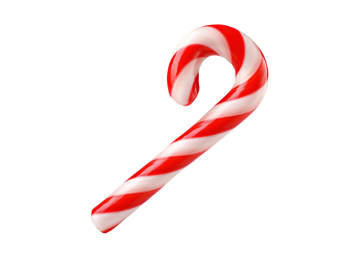 a candy cane with red and white stripes