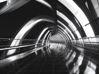 Fototapeta premium Black and White Walkway
