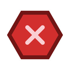 Fototapeta premium Sign Flat Icon