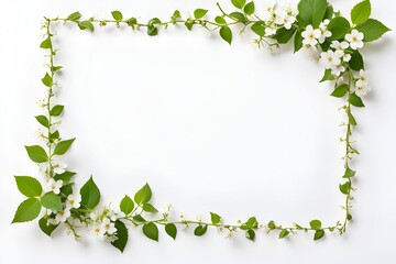 Naklejka premium Vines With Small Flower Frame