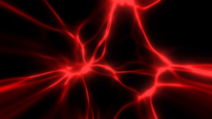 An abstract background of glowing veins of red on black.